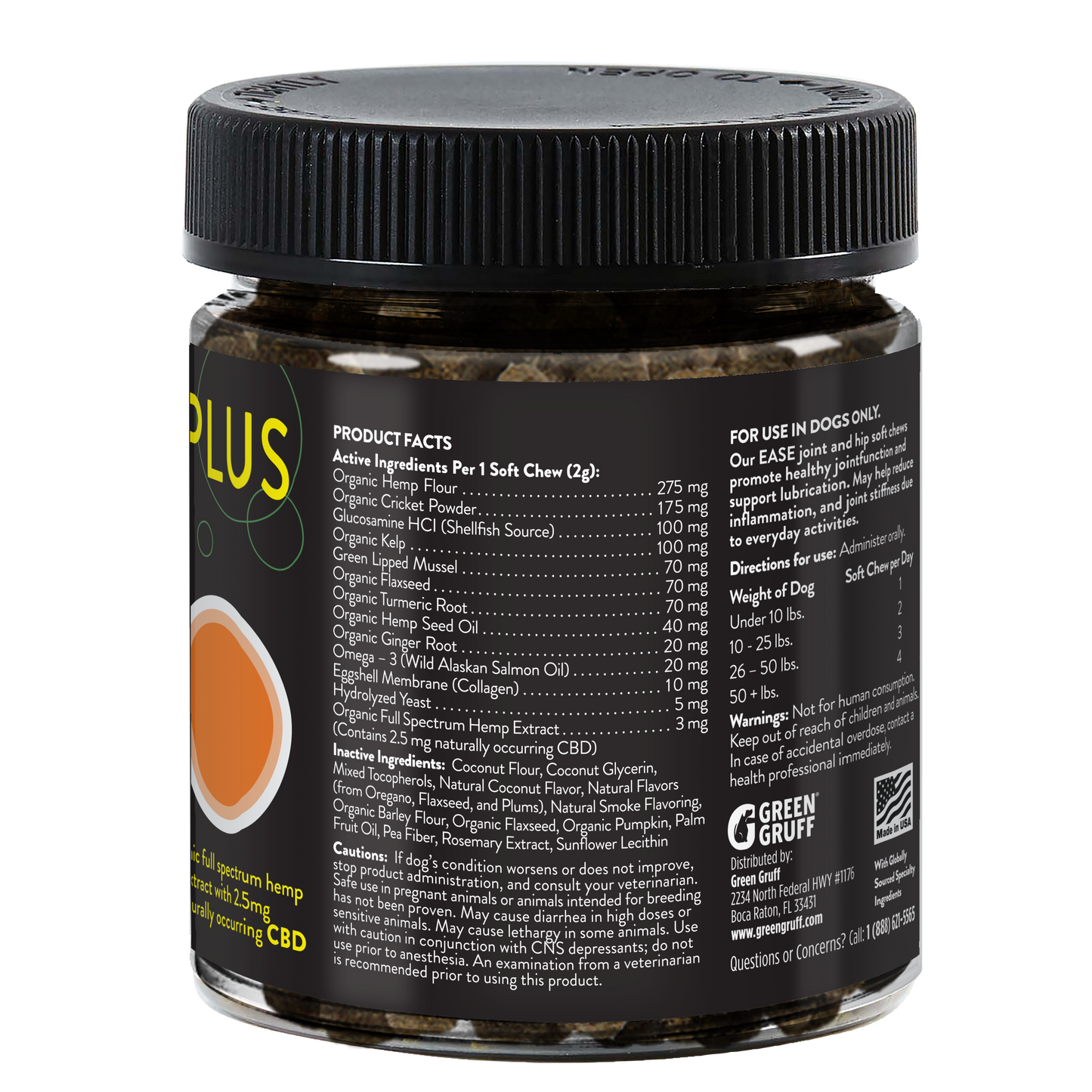 Green Gruff - Ease Plus CBD - 1 Jar