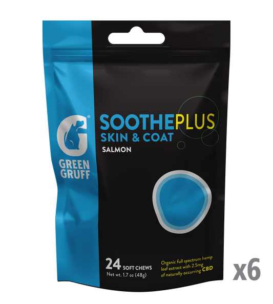 Green Gruff - Soothe Plus CBD - 6 bags (24 chews per bag)